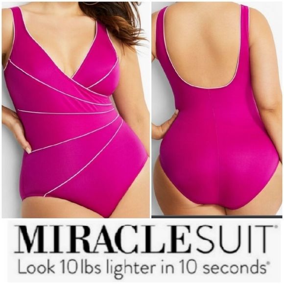 Miraclesuit Other - MIRACLESUIT SIZE 16 & 10 DRAPED PINK SWIMSUIT